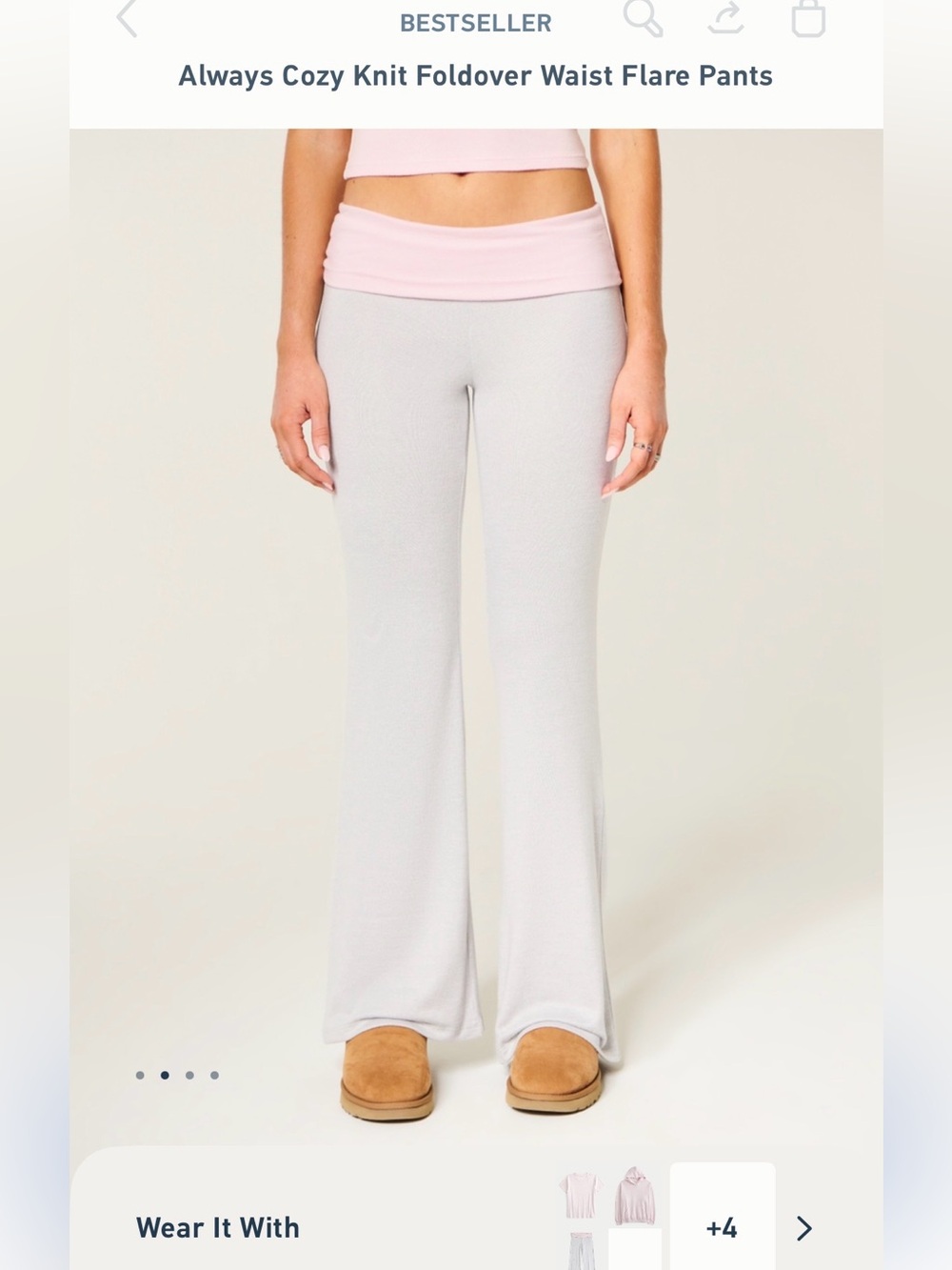 Folded over waist leggings